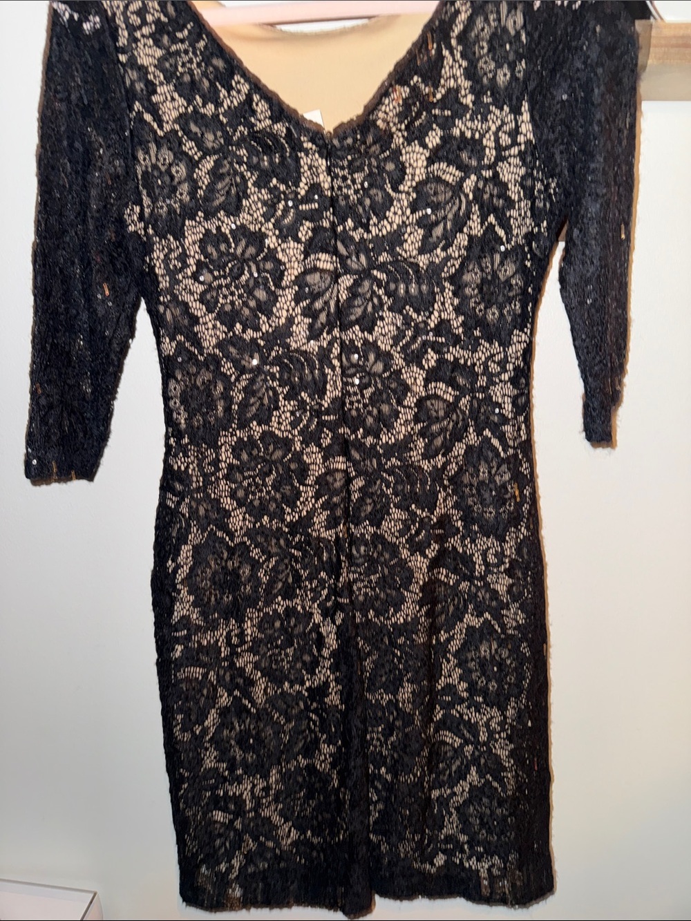 Black Lace Sheath Dress - Elegant Women's Party Dress - Picture 5 of 6